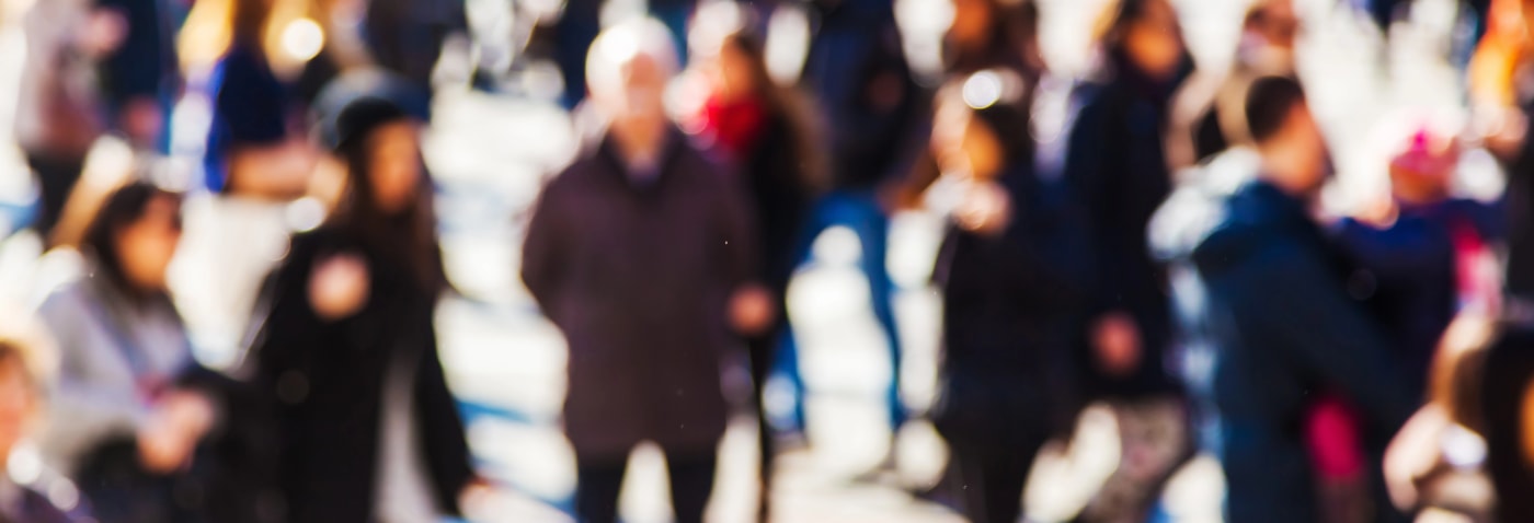 crowd walking Lexington