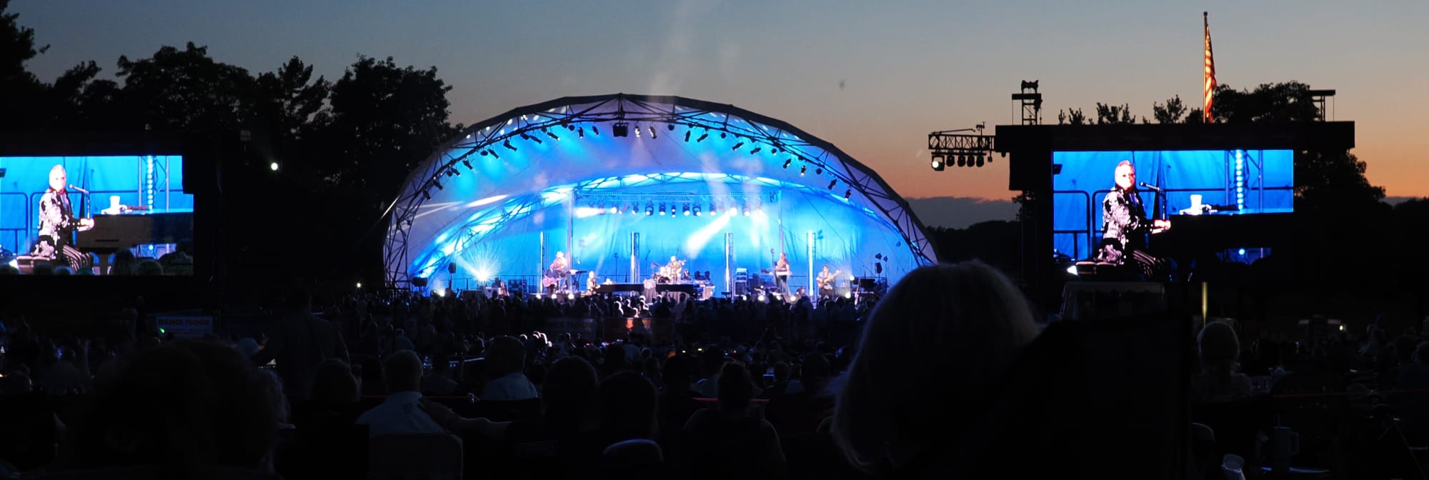 outdoor concert venue at sunset Lexington